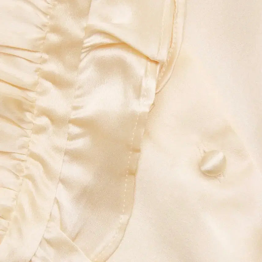 [BUNJANG] DOEN 100% Silk Frill Ribbon Detail Blouse M / 이번주만 가격인하 (새상품)DOEN 도엔 실크 블라우스 (100%)최종가