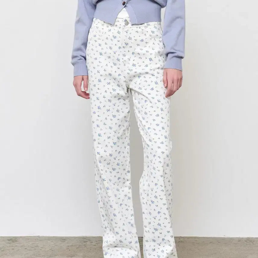 [BUNJANG] Flower Cotton Pants (Size S) / 플라워 코튼 팬츠 S