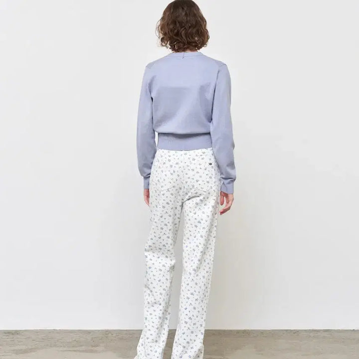 [BUNJANG] Flower Cotton Pants (Size S) / 플라워 코튼 팬츠 S