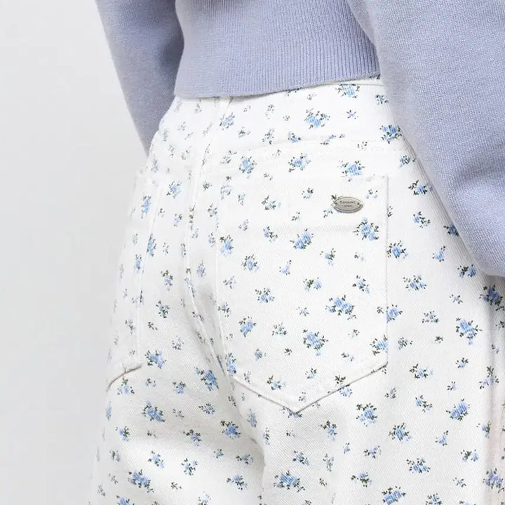[BUNJANG] Flower Cotton Pants (Size S) / 플라워 코튼 팬츠 S