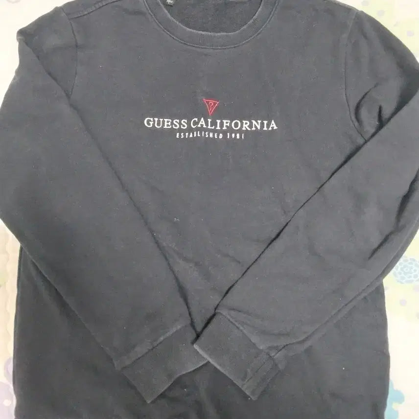[BUNJANG] Guess California Sweatshirt Black / 게스 캘리포니아 맨투맨 블랙