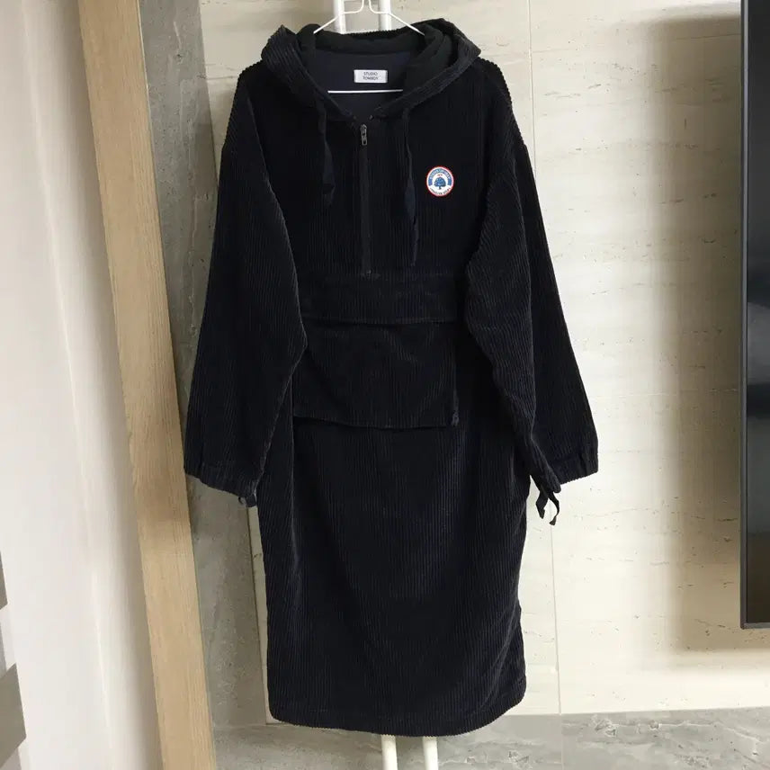 [BUNJANG] Studio Tomboy Corduroy Hooded Long Dress / 스튜디오톰보이 후드 코듀로이 원피스 free