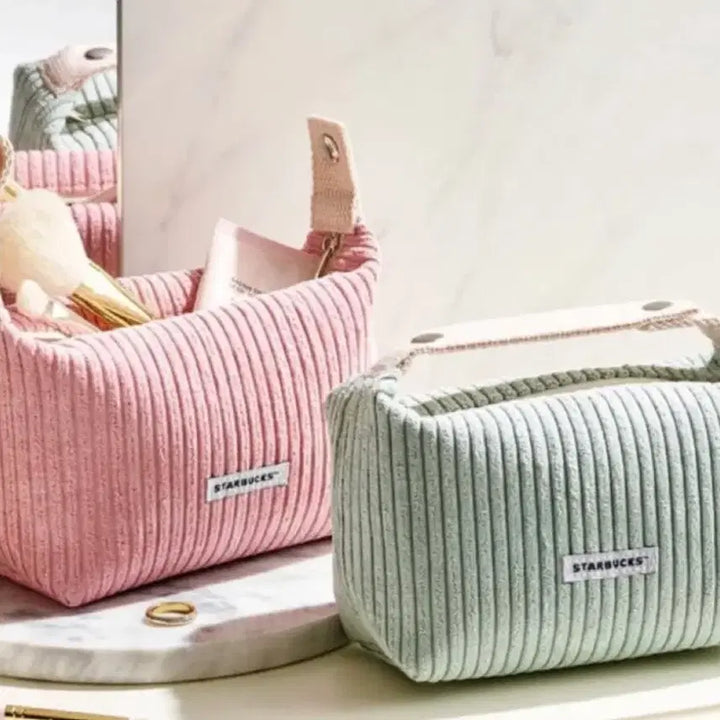 [BUNJANG] Starbucks Corduroy Mini Pouch Bag / 스타벅스 코듀로이 파우치 미니손가방