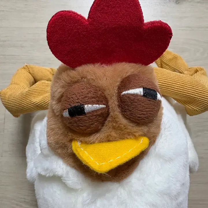 [BUNJANG] Chicken Plush Pouch Bag / 닭 중형인형 손잡이  파우치 가방 새상품
