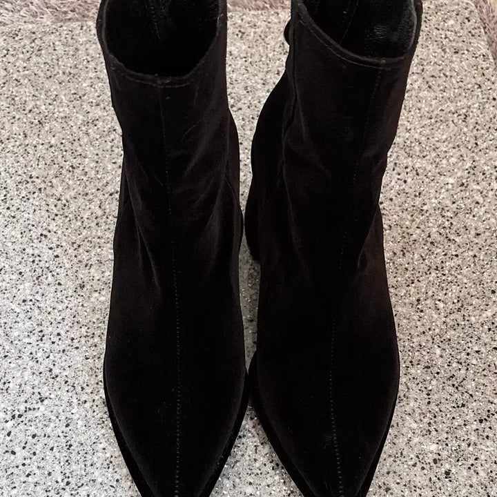 [BUNJANG] Reike Nen Black Suede Ankle Boots / Reike nen 레이크넨 블랙 스웨이드 앵클부츠 6cm 225