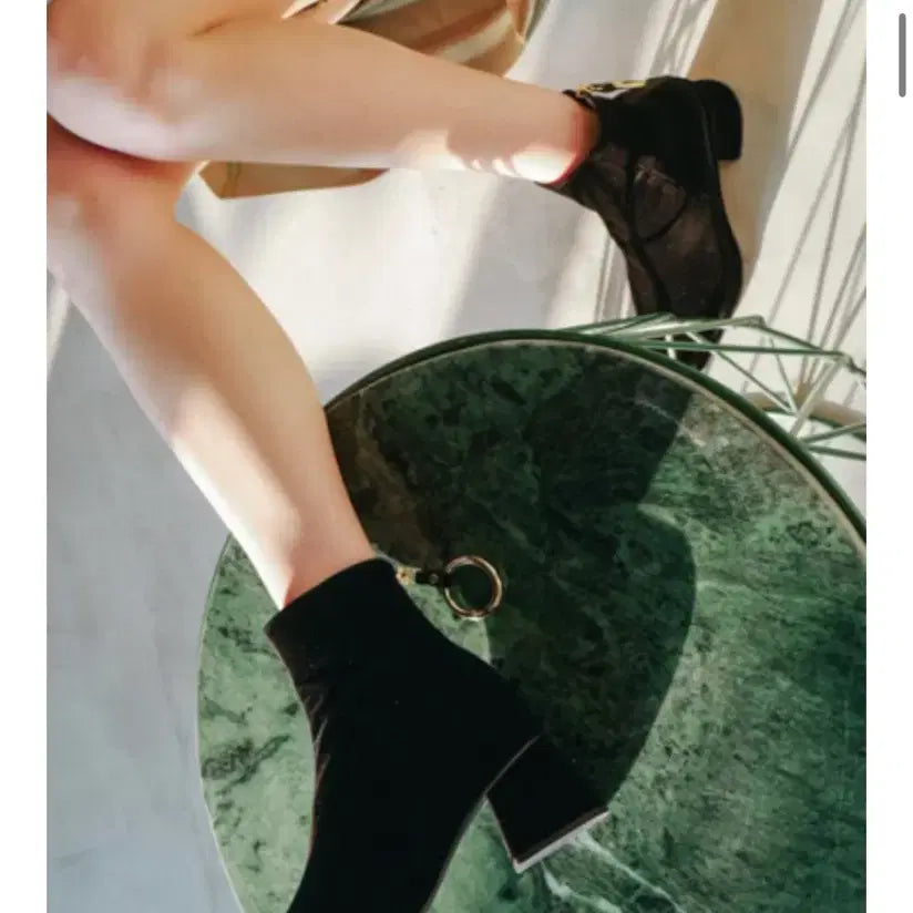 [BUNJANG] Reike Nen Black Suede Ankle Boots / Reike nen 레이크넨 블랙 스웨이드 앵클부츠 6cm 225