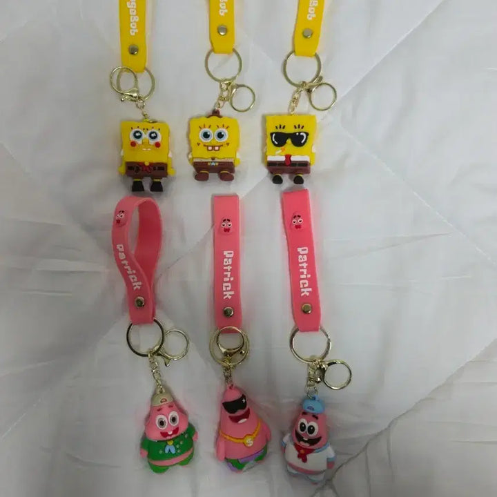 [BUNJANG] SpongeBob Patrick Star Charm Figure Keychain / 스펀지밥 키링 뚱이 장낭감 피규어 열쇠고리