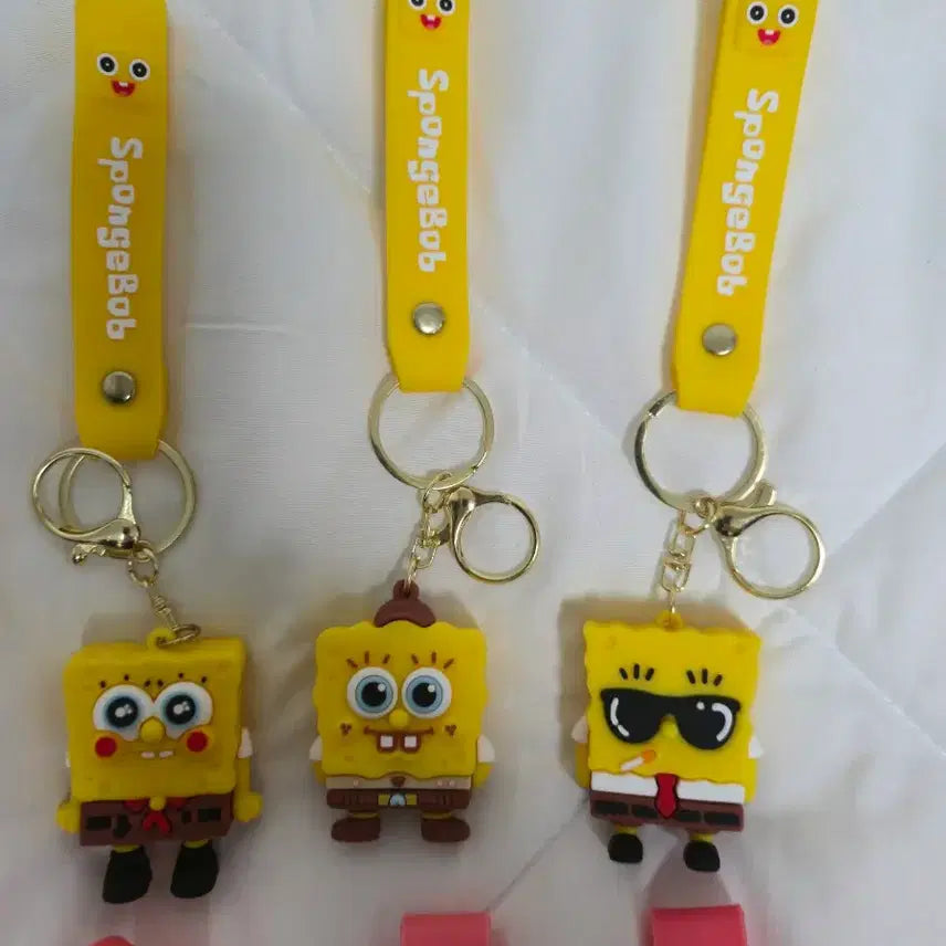 [BUNJANG] SpongeBob Patrick Star Charm Figure Keychain / 스펀지밥 키링 뚱이 장낭감 피규어 열쇠고리