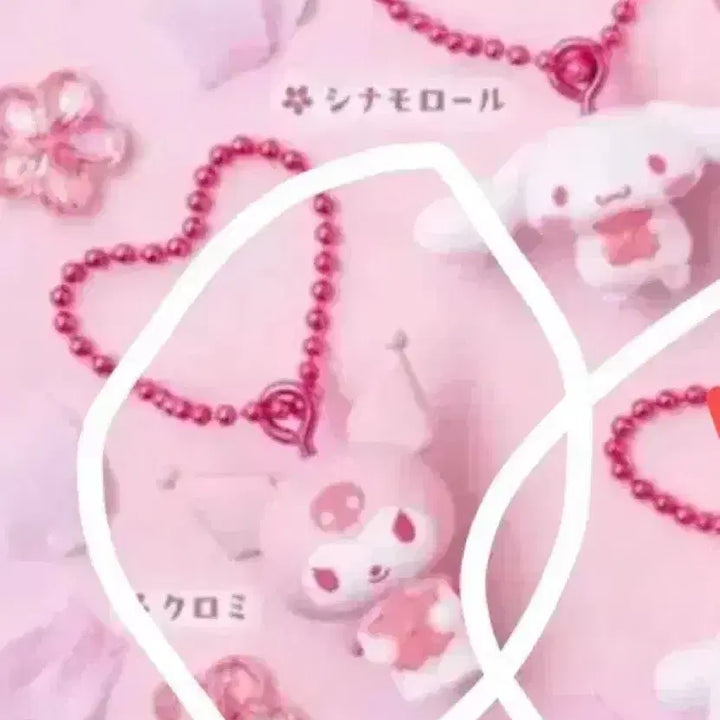 [BUNJANG] Kuromi Sakura Gacha Keyring / 쿠로미 벚꽃 가챠 키링 사쿠라 산리오 일본 신상