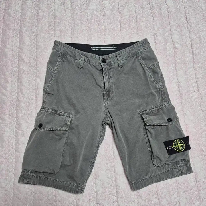 [BUNJANG] Stone Island Cargo Shorts Gray 28 / 정품 28-S 한글택 스톤아일랜드 카고반바지 그레이