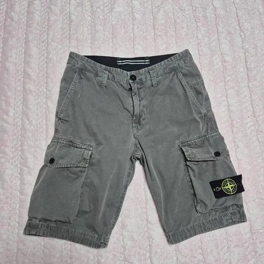 [BUNJANG] Stone Island Cargo Shorts Gray 28 / 정품 28-S 한글택 스톤아일랜드 카고반바지 그레이