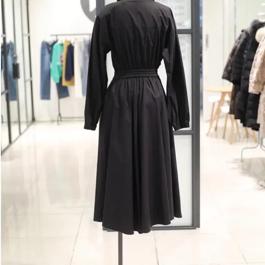 [BUNJANG] DEUEL Shirring Long Dress / 듀엘 반집업 셔링 롱 원피스 55 새상품 팝니다