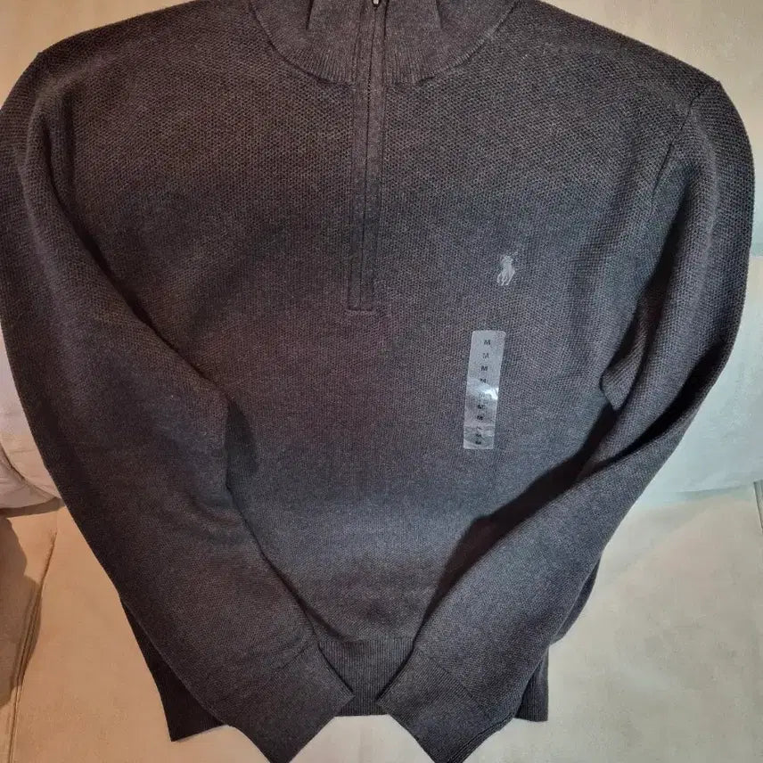 [BUNJANG] Polo Ralph Lauren Mesh Knit Cotton Quarter Zip Sweater M / 폴로 랄프로렌 메쉬 니트 코튼 쿼터집 스웨터 M