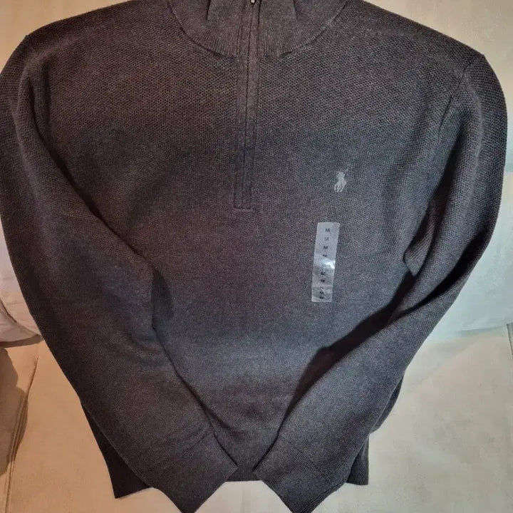 [BUNJANG] Polo Ralph Lauren Mesh Knit Cotton Quarter Zip Sweater M / 폴로 랄프로렌 메쉬 니트 코튼 쿼터집 스웨터 M