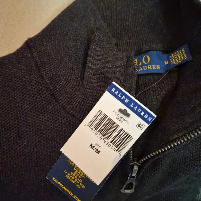 [BUNJANG] Polo Ralph Lauren Mesh Knit Cotton Quarter Zip Sweater M / 폴로 랄프로렌 메쉬 니트 코튼 쿼터집 스웨터 M