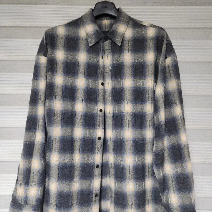 [BUNJANG] Juun.J 25FW Grid Needle Check Shirt Size 44 / 준지 25FW 그리드 니들 체크 셔츠 44