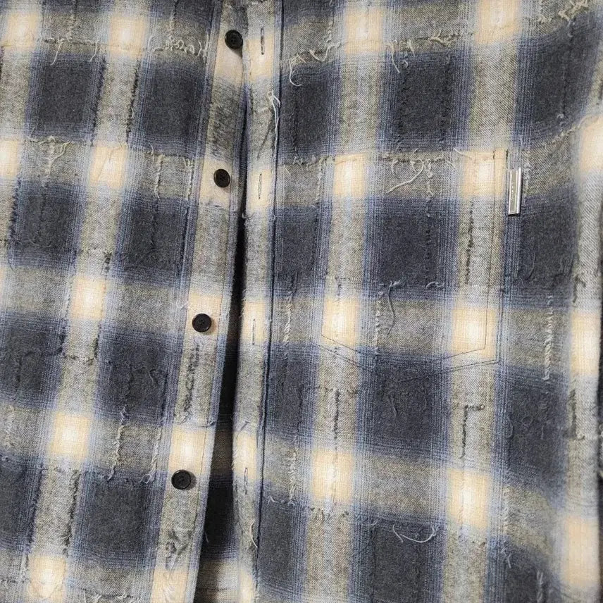 [BUNJANG] Juun.J 25FW Grid Needle Check Shirt Size 44 / 준지 25FW 그리드 니들 체크 셔츠 44