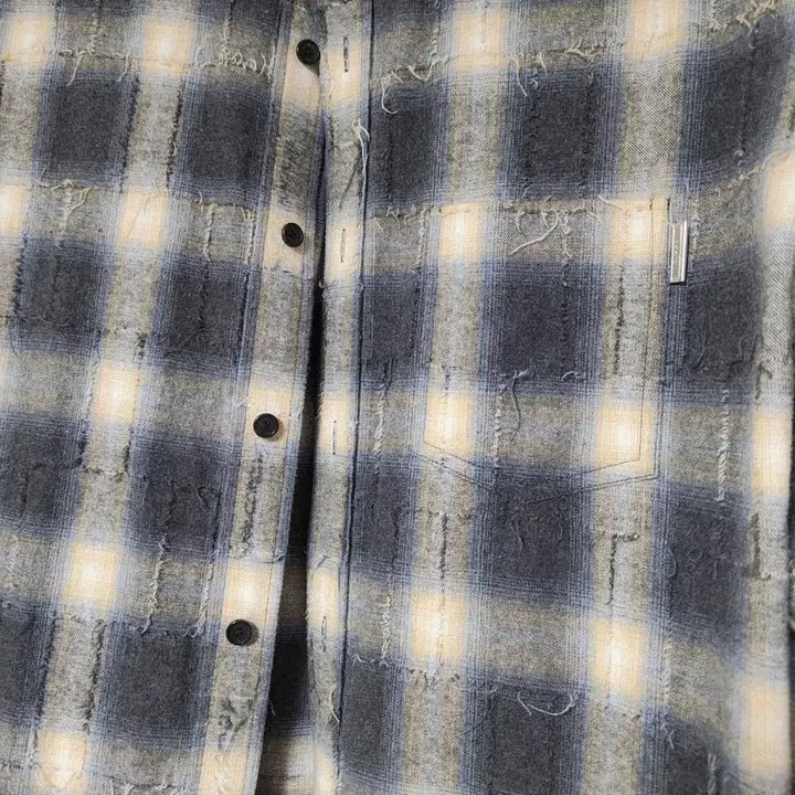 [BUNJANG] Juun.J 25FW Grid Needle Check Shirt Size 44 / 준지 25FW 그리드 니들 체크 셔츠 44
