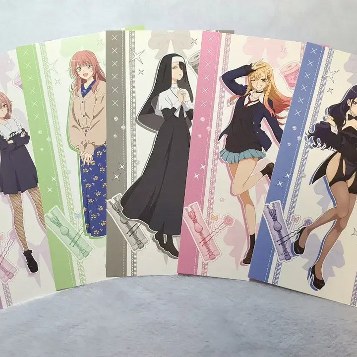 [BUNJANG] GBSC Doll Loves Animation Cafe Bookmark Set / 그비스크돌은사랑을한다 그비돌 애니플러스 카페 특전 북마크 5종