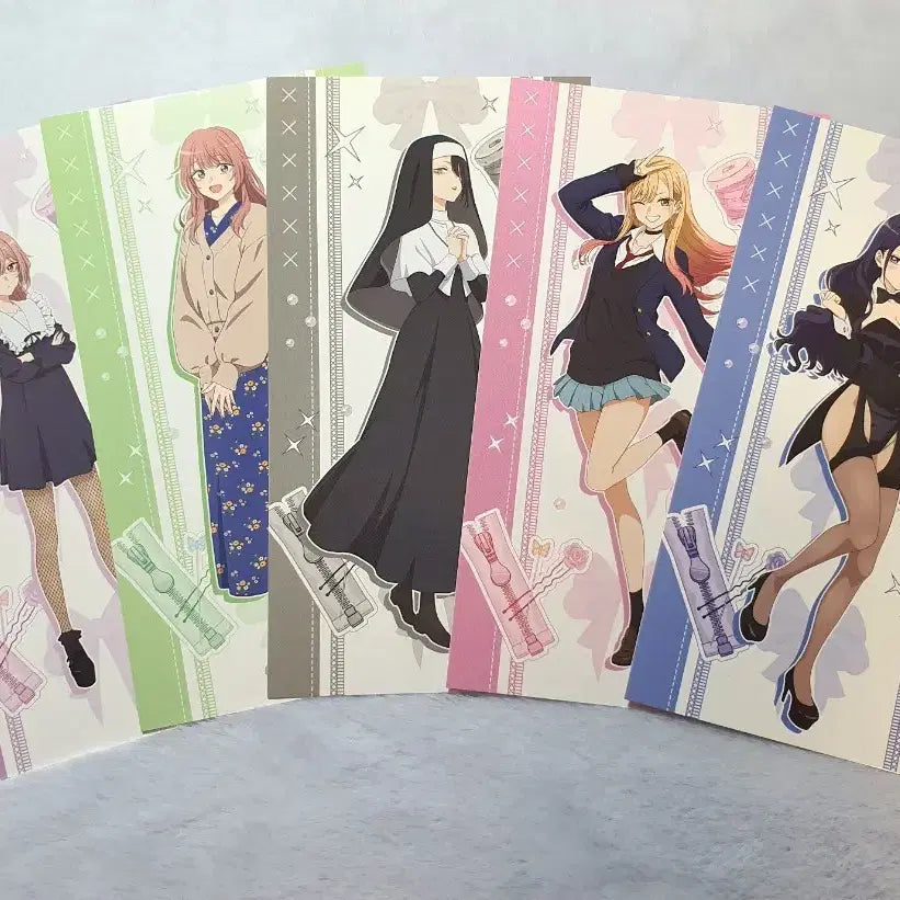 [BUNJANG] GBSC Doll Loves Animation Cafe Bookmark Set / 그비스크돌은사랑을한다 그비돌 애니플러스 카페 특전 북마크 5종