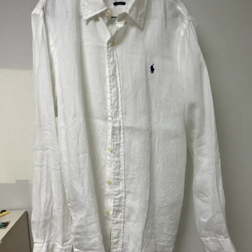 [SOLD OUT] 가격최종 폴로 랄프로렌 린넨셔츠 화이트 커스텀핏 L (1회착)