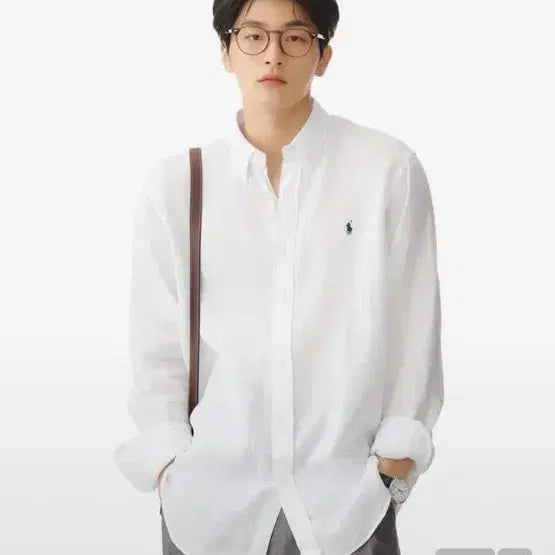 [SOLD OUT] 가격최종 폴로 랄프로렌 린넨셔츠 화이트 커스텀핏 L (1회착)