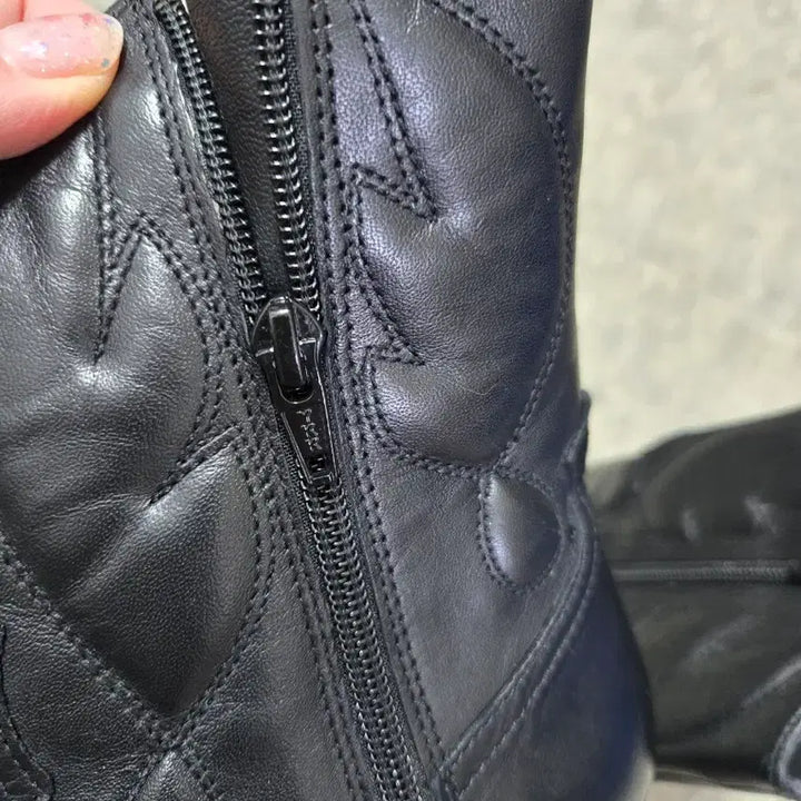 [BUNJANG] Topshop Black Leather Western Boots 37 / 탑샵 블랙 가죽 웨스턴 부츠 37