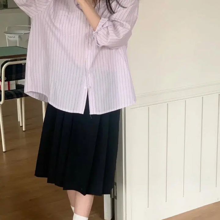 [BUNJANG] Stripe Shirt Pink / (새상품) 스트라이프 셔츠 pink