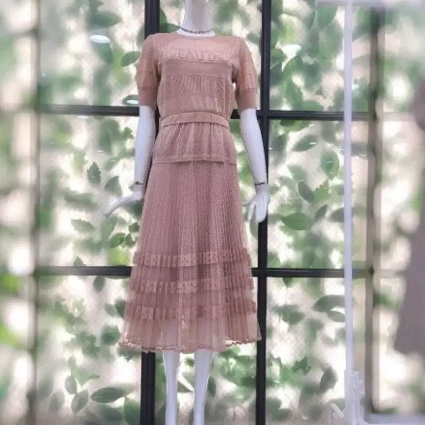 [BUNJANG] Duel Knit Top Layered Pleats Dress (Black, Size 55) / 듀엘 니트탑 레이어 플리츠 원피스 55사이즈 새상품 팝니다