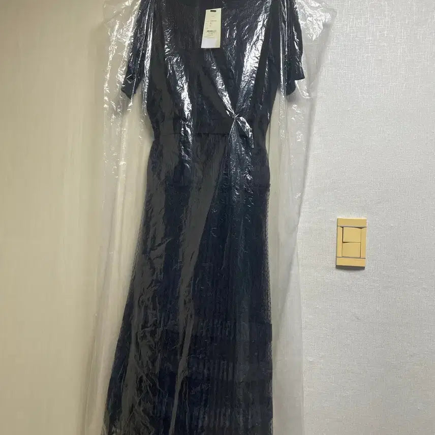 [BUNJANG] Duel Knit Top Layered Pleats Dress (Black, Size 55) / 듀엘 니트탑 레이어 플리츠 원피스 55사이즈 새상품 팝니다