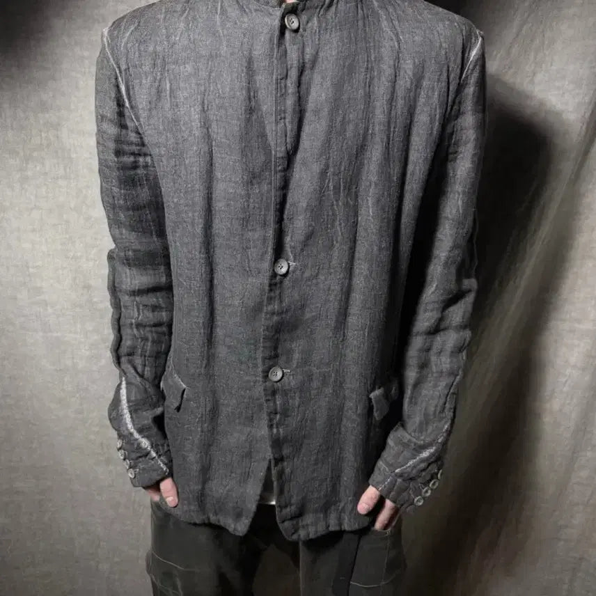 [SOLD OUT] 트랜짓 Transit Uomo 워싱 스티치 린넨 아티잔 자켓 S