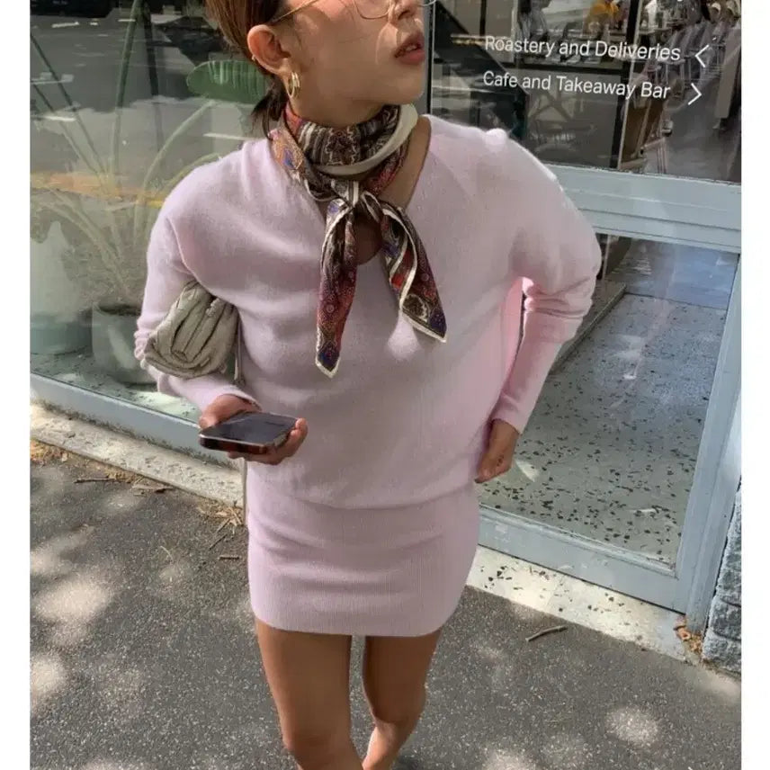 [BUNJANG] MEMO Knit Mini Dress Nicol New / MEMO 메모 니트 드레스 니콜~새상품