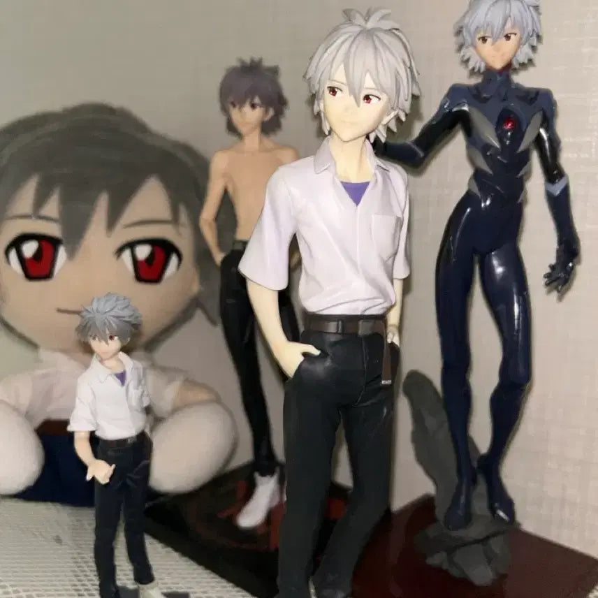 [BUNJANG] Evangelion Nagisa Kaworu Figure Bundle Set / 일괄) 에반게리온 나기사 카오루 피규어 인형 키링