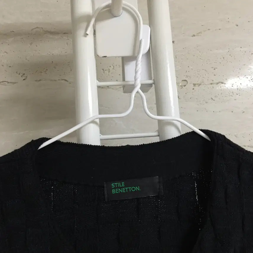 [BUNJANG] Benetton Denim Fringe Tweed Cardigan / 베네통 23fw 데님 프린지 트위드 가디건 free