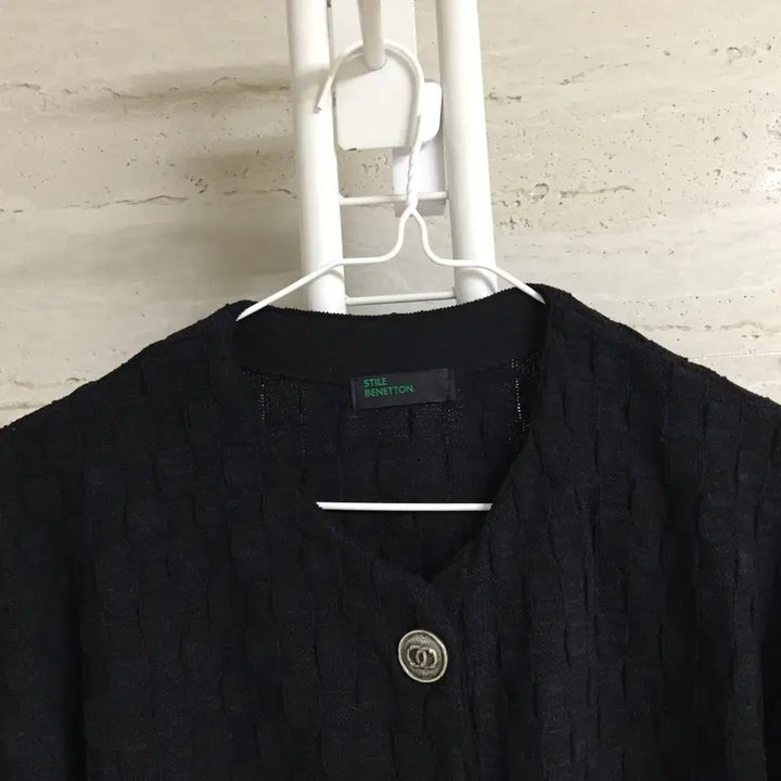 [BUNJANG] Benetton Denim Fringe Tweed Cardigan / 베네통 23fw 데님 프린지 트위드 가디건 free