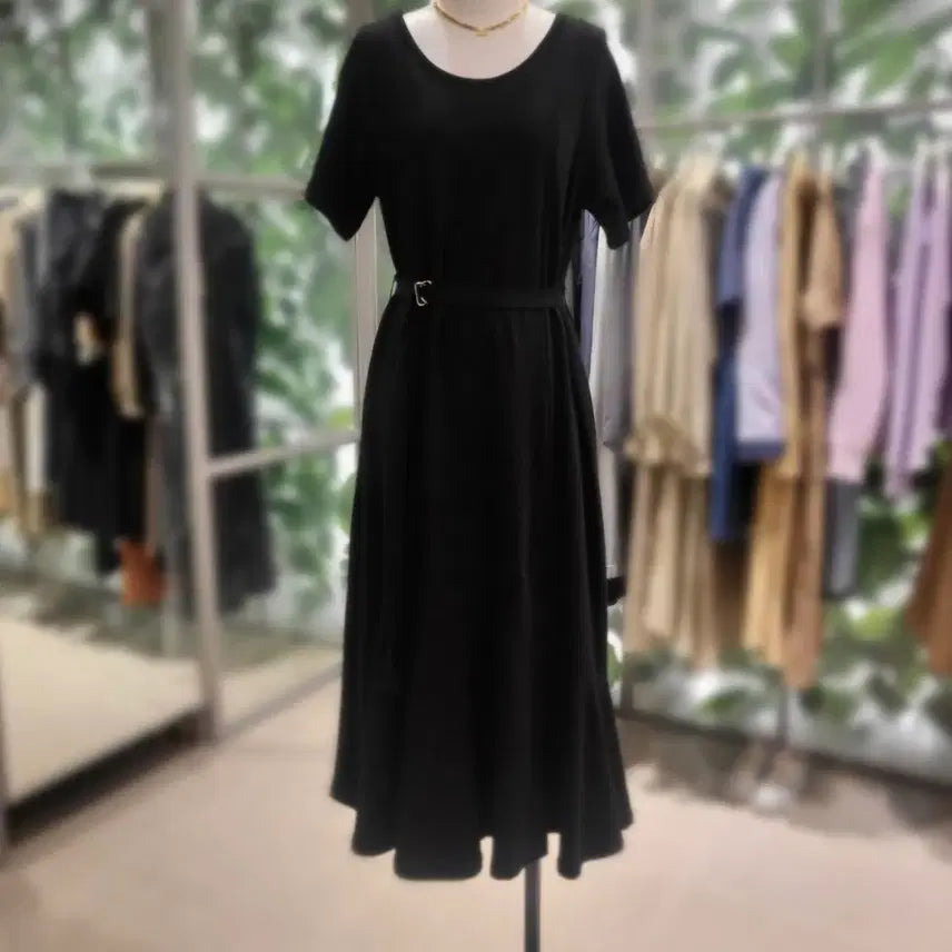 [BUNJANG] DeWL Belted Short Sleeve Long Dress / 듀엘 24 벨티드 반팔 롱 원피스 55