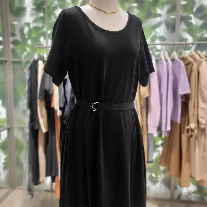 [BUNJANG] DeWL Belted Short Sleeve Long Dress / 듀엘 24 벨티드 반팔 롱 원피스 55