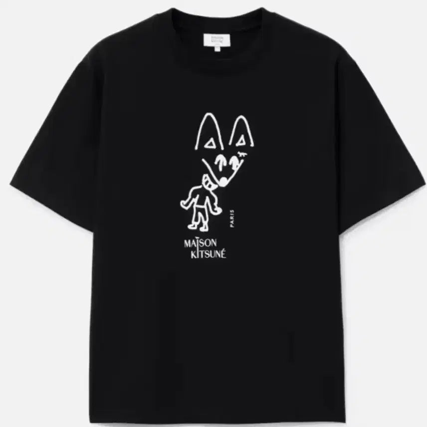 [BUNJANG] Maison Kitsune T-shirt / 메종키츠네 반팔티 화이트/블랙