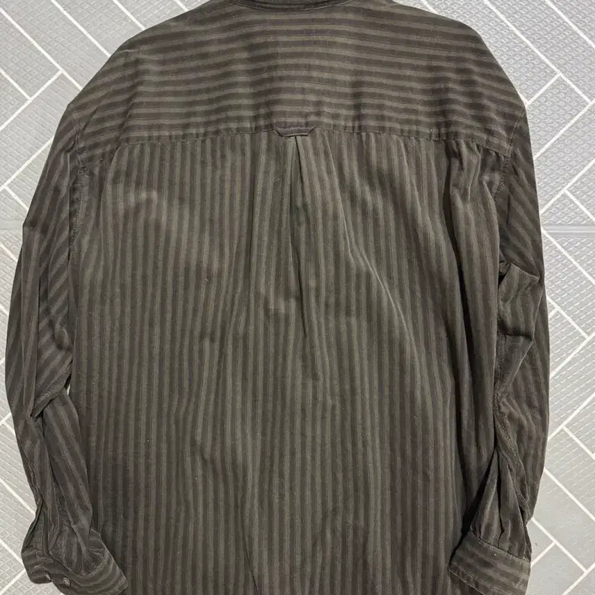 [BUNJANG] Polytelu Loose Striped Shirt Corduroy Green / 4) 폴리테루 루즈드 스트라이프 셔츠 라이트 코듀로이 그린