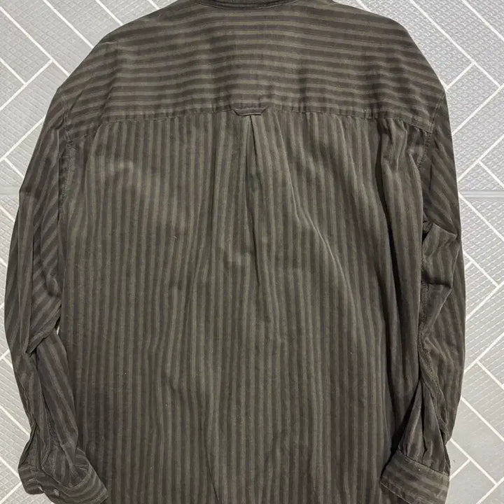 [BUNJANG] Polytelu Loose Striped Shirt Corduroy Green / 4) 폴리테루 루즈드 스트라이프 셔츠 라이트 코듀로이 그린