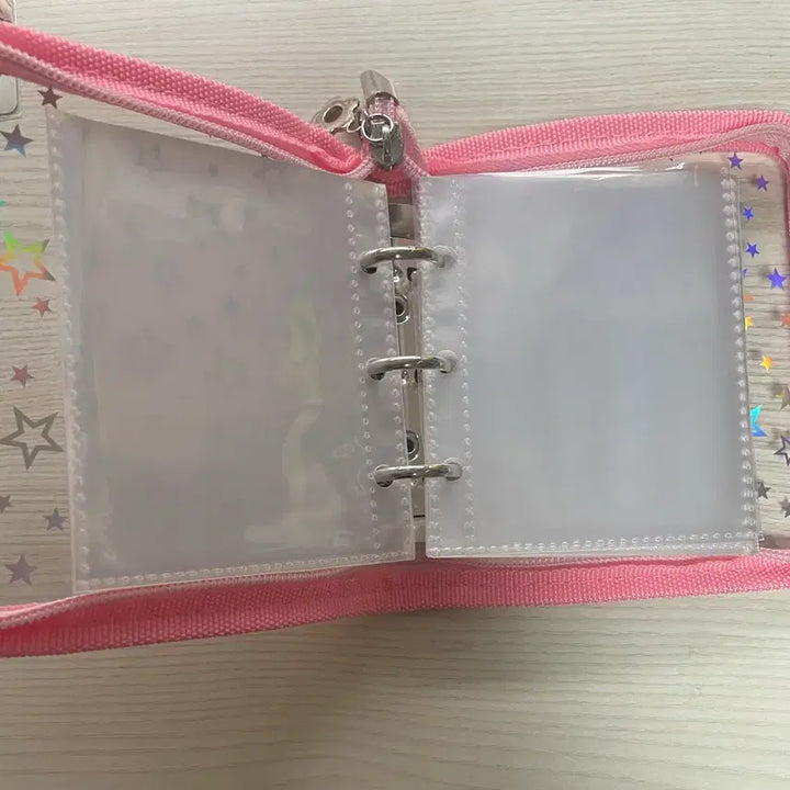 [BUNJANG] Pink Star Zipper A5 Binder / 핑크 스타 지퍼 다이어리 육공 바인더