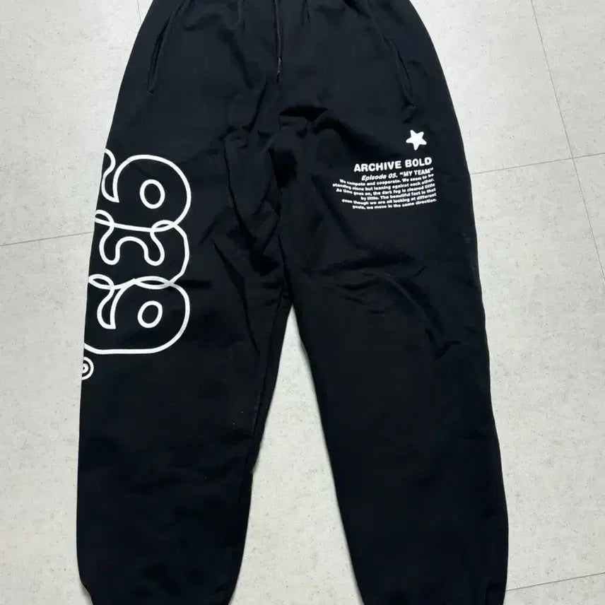 [BUNJANG] 939 Archive Bold Black Jogger Pants / 939 아카이브 볼드 블랙 조거팬츠 트레이닝팬츠