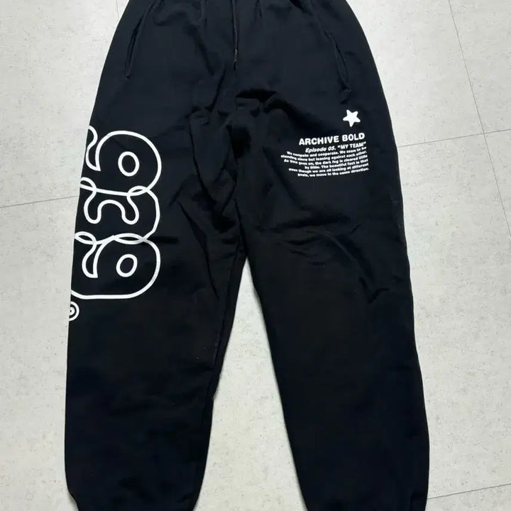 [BUNJANG] 939 Archive Bold Black Jogger Pants / 939 아카이브 볼드 블랙 조거팬츠 트레이닝팬츠