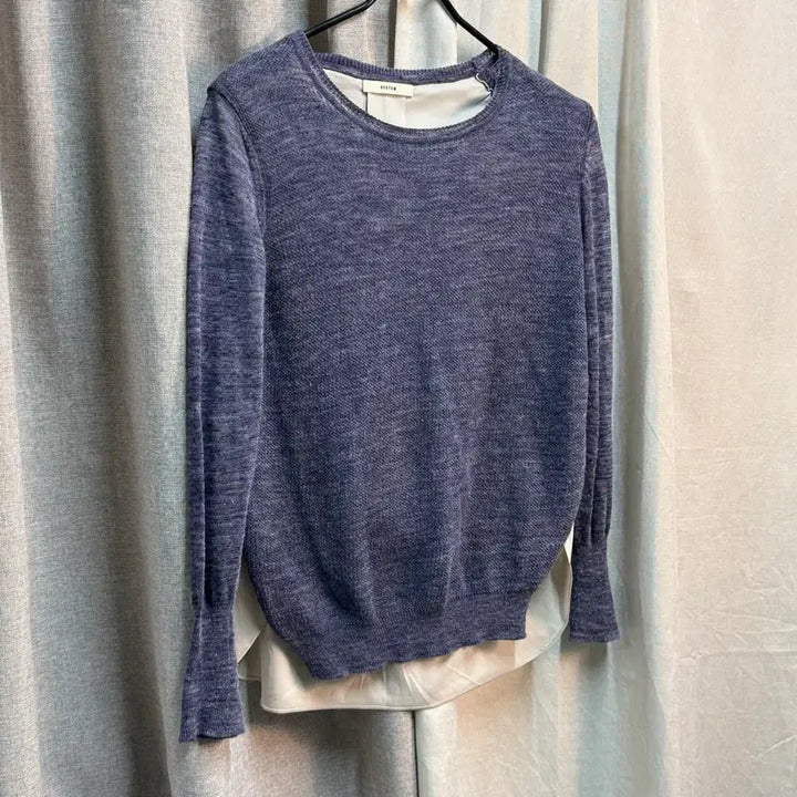 [BUNJANG] System Linen Blend Knit Blouse - Size 66 / [66] SYSTEM 한섬 시스템 린넨혼방 니트 블라우스