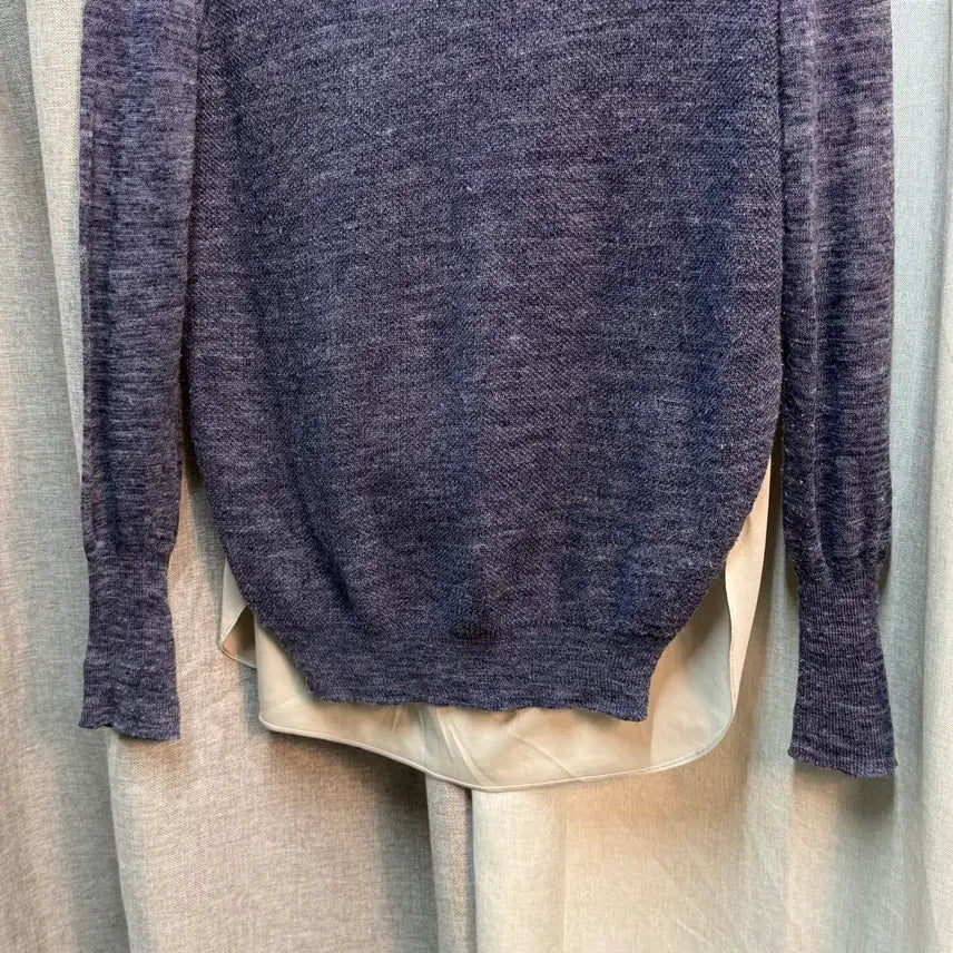 [BUNJANG] System Linen Blend Knit Blouse - Size 66 / [66] SYSTEM 한섬 시스템 린넨혼방 니트 블라우스