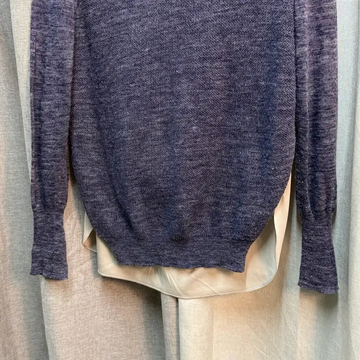 [BUNJANG] System Linen Blend Knit Blouse - Size 66 / [66] SYSTEM 한섬 시스템 린넨혼방 니트 블라우스