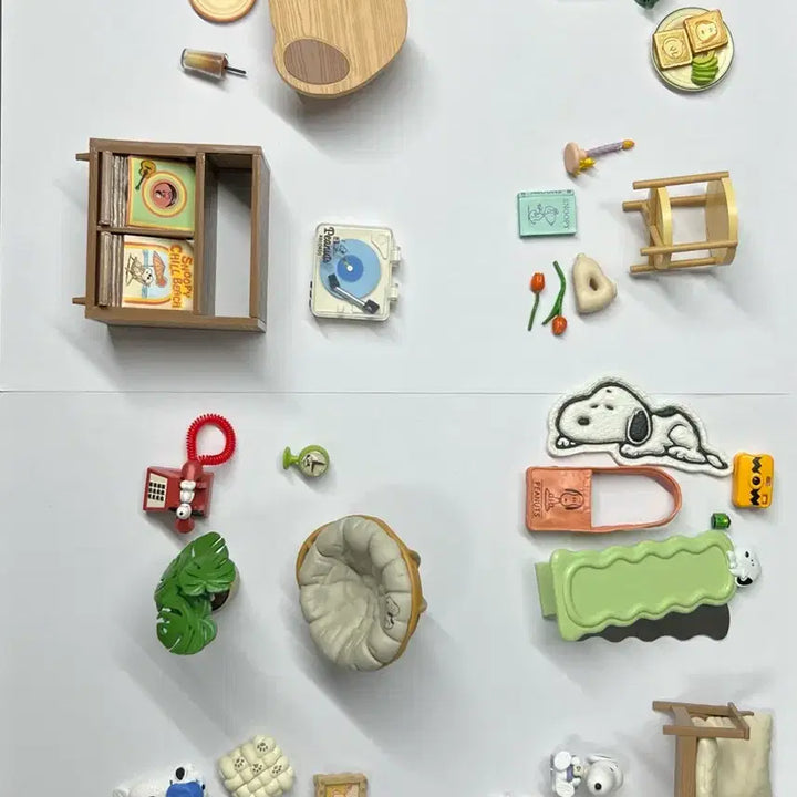 [BUNJANG] Re-Ment Snoopy Cozy Room Full Set (Unsealed) / 리멘트 스누피 코지룸 개봉 풀셋