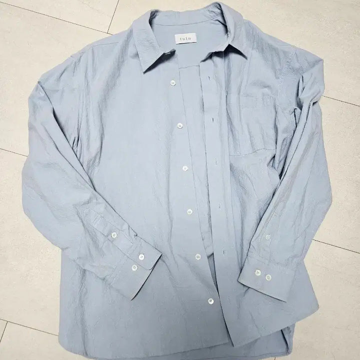 [BUNJANG] tuin Cloud Shirt Crinkle Cotton Sky Blue Size 1 / 투인tuin 셔츠
