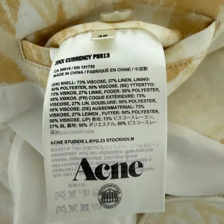 [BUNJANG] Acne Studios Linen Jacket / 아크네 스튜디오 린넨 자켓 38 사이즈 미착용 acne studios