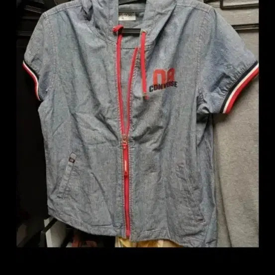 [BUNJANG] Converse Short-Sleeve Hoodie Zip-Up / 컨버스 반팔 후드집업
